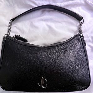 Jimmy Choo Black Leather Shoulder Bag